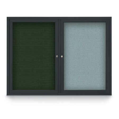 United Visual Products Corkboard, Buff/Black, 72" X36" UV406-BLACK-BUFF